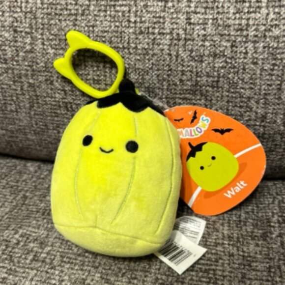 Squishmallows Walt the Pumpkin Halloween Clip NWT 3.5” - Picture 1 of 2